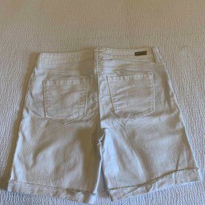 Liverpool Jeans White Cutoff Bermuda Shorts